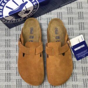BEST NWT | Women's Mink Suede Birkenstock Boston Shoes - Narrow Fit
